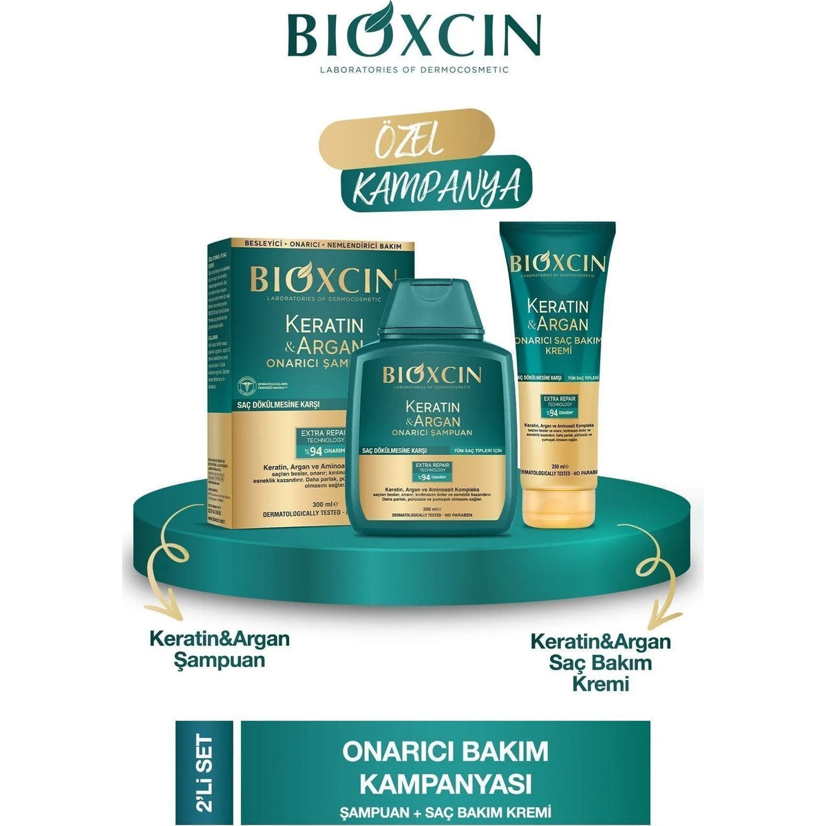 Bioxcin Keratin and Argan Hair Care Set