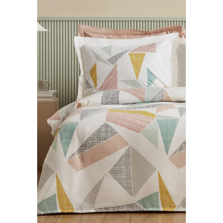 Karaca Home Lenny 100% Cotton Double Bed Quilted Bedding Set Multicolor - MALLTURK