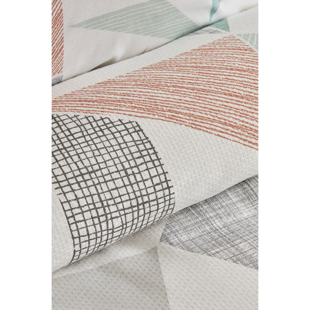 Karaca Home Lenny 100% Cotton Double Bed Quilted Bedding Set Multicolor - MALLTURK