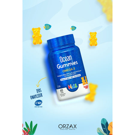 Orzax Ocean Kids Gummies Omega 3 60 Pieces Cignenebilir Jel Form - MALLTURK