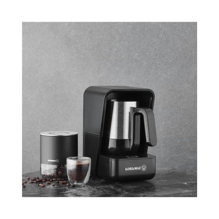 Korkmaz Moderna Automatic Coffee Maker, Gray, 5-Cup Capacity - MALLTURK