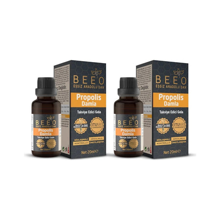 BEE'O Propolis Drops 2 x 20 ml %20 Pure With Propolis Natural Dietary Supplement