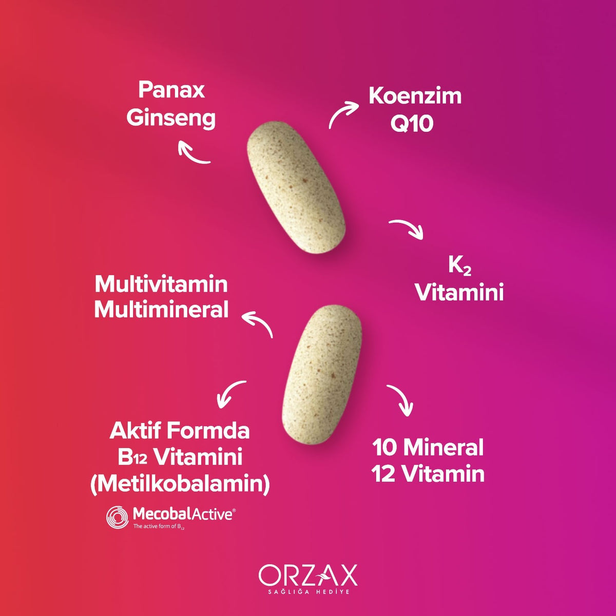 Orzax Ocean Daily One Multivitamin Multimineral Energy 30 Tablet - MALLTURK