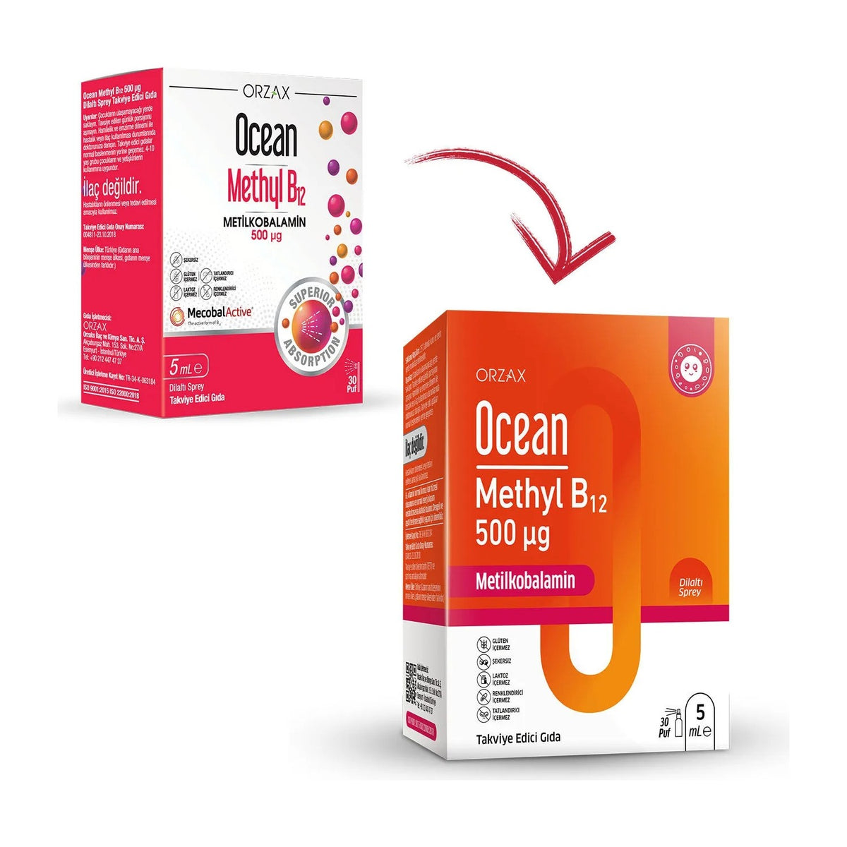 Orzax Ocean Methyl B12 1000 Mcg Spray 10 ml - MALLTURK