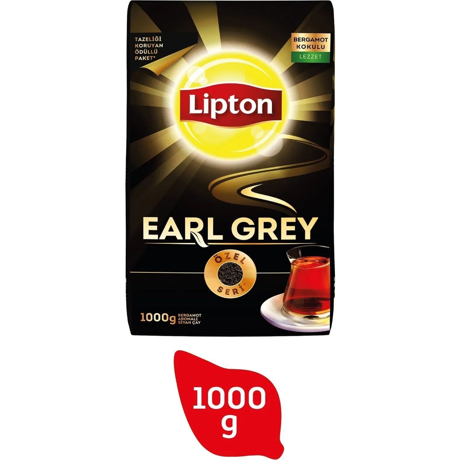 Lipton Earl Grey loose leaf tea 1000 g bergamot flavored quality black tea Turkiye Menseli - MALLTURK