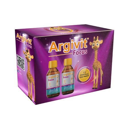 Argivit Focus 150 ml 2'Li Paket Fosfotidilserin with Vitamin and Mineral with Gida Supplement - MALLTURK