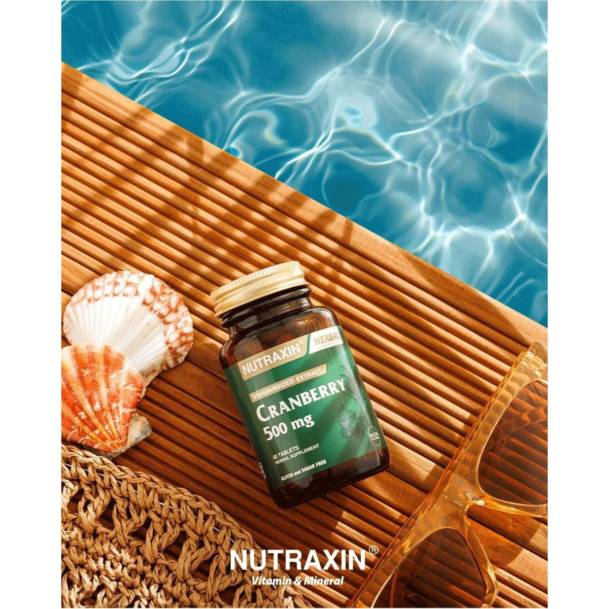 Nutraxin Cranberry 500 mg 60 Tablet | Turna Yemisi Ekstresi | 1000 mg Kizilcik Ekstresi - MALLTURK