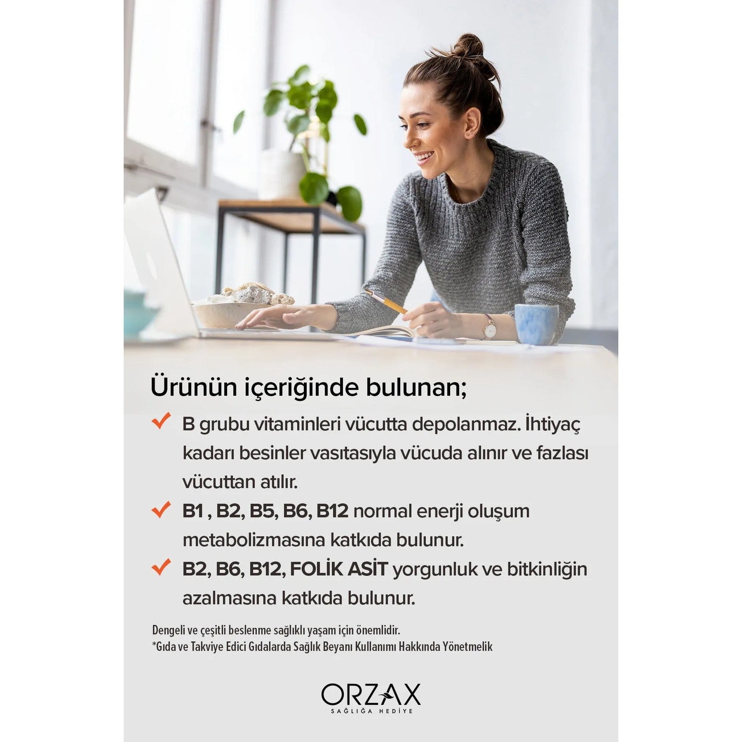 Orzax Ocean B Complex 50 Capsule Unflavored Dietary Supplement - MALLTURK