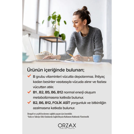 Orzax Ocean B Complex 50 Capsule Unflavored Dietary Supplement - MALLTURK