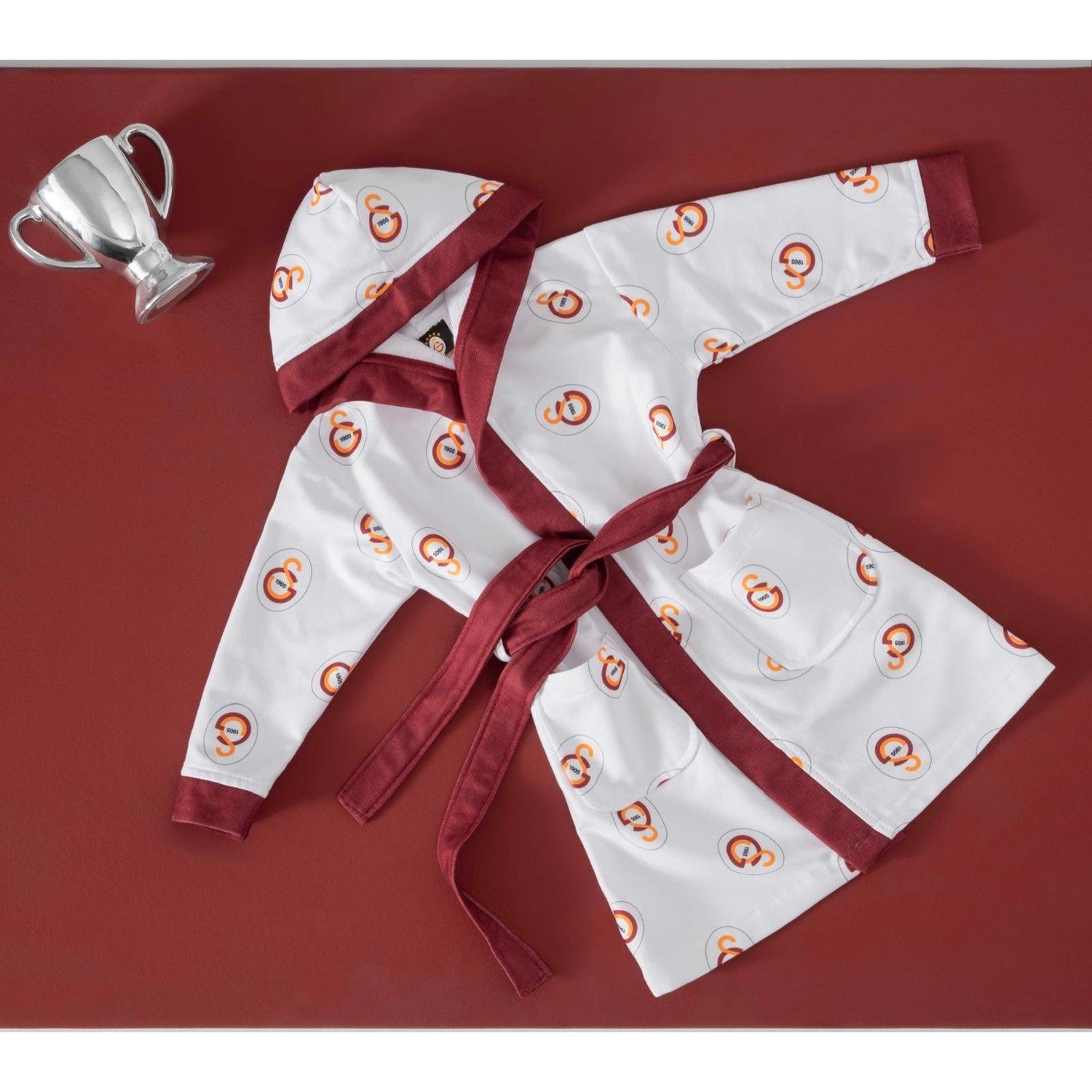 Tac New Season Licensed Galatasaray Hooded Baby Bathrobe (4-6 Years) - MALLTURK