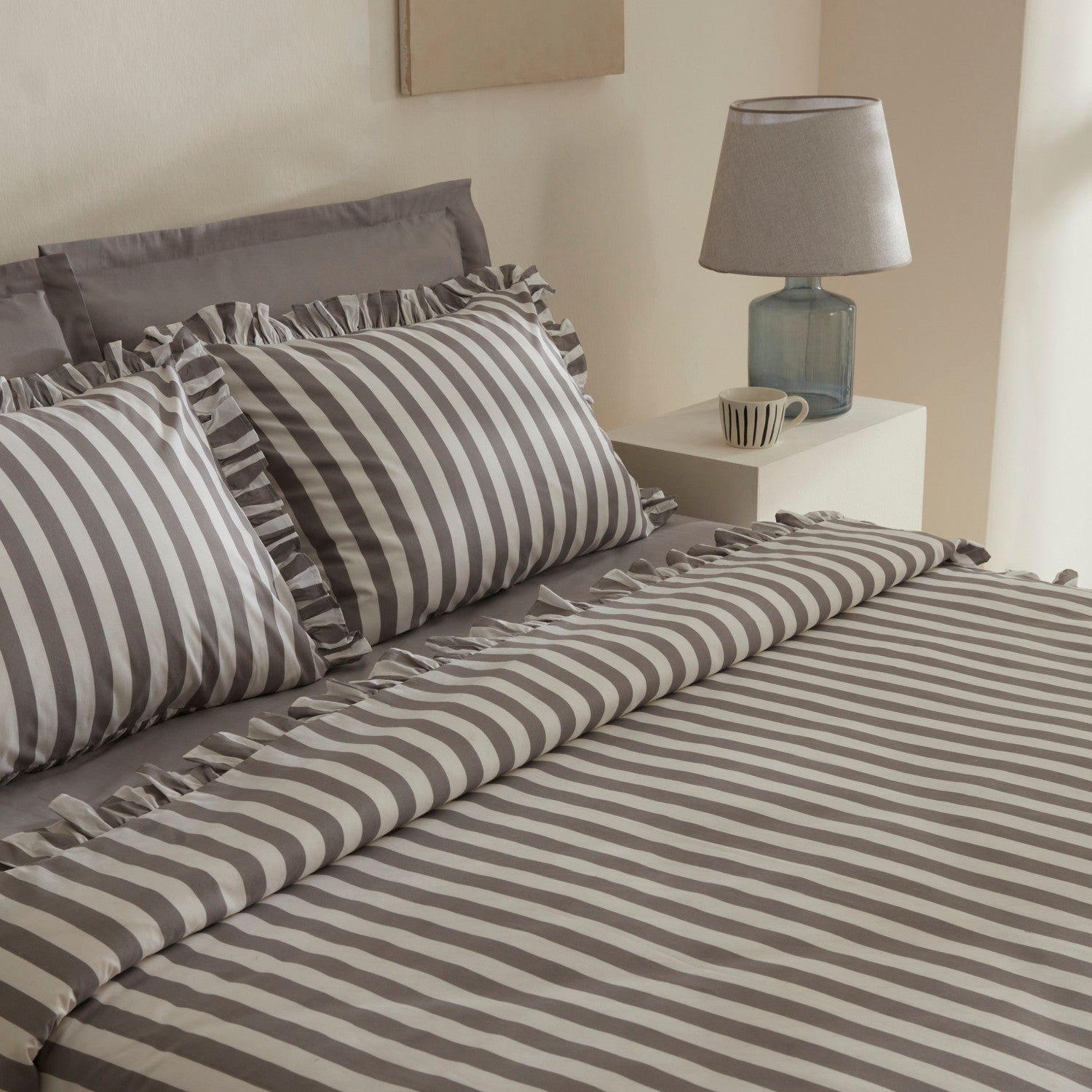 Karaca Home Ripple Double Duvet Cover Set Gray - MALLTURK