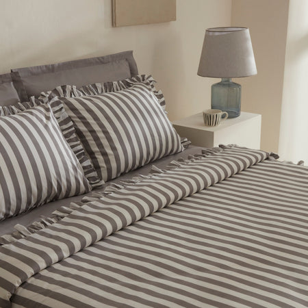 Karaca Home Ripple Double Duvet Cover Set Gray - MALLTURK