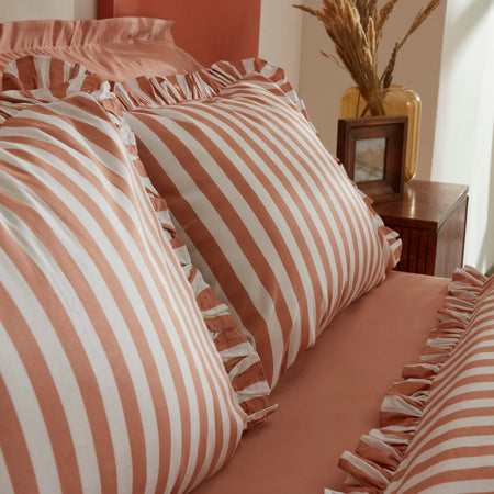 Karaca Home Ripple Double Duvet Cover Set Orange - MALLTURK