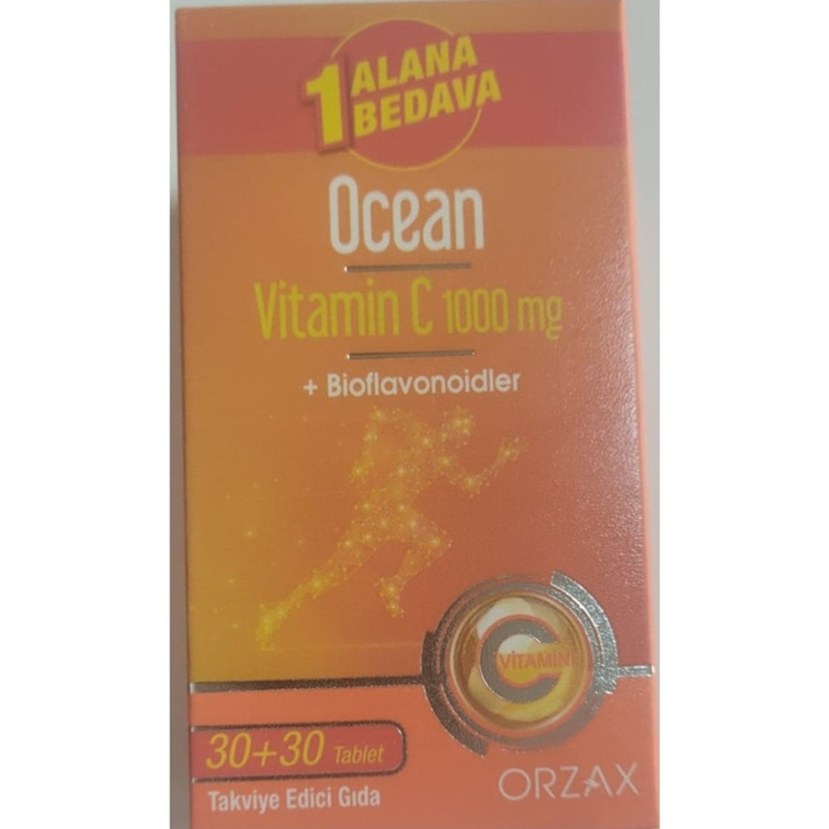 Orzax Ocean Vitamin C 1000 mg 30+30 Tablet 1 Alana 1 Bedava - MALLTURK