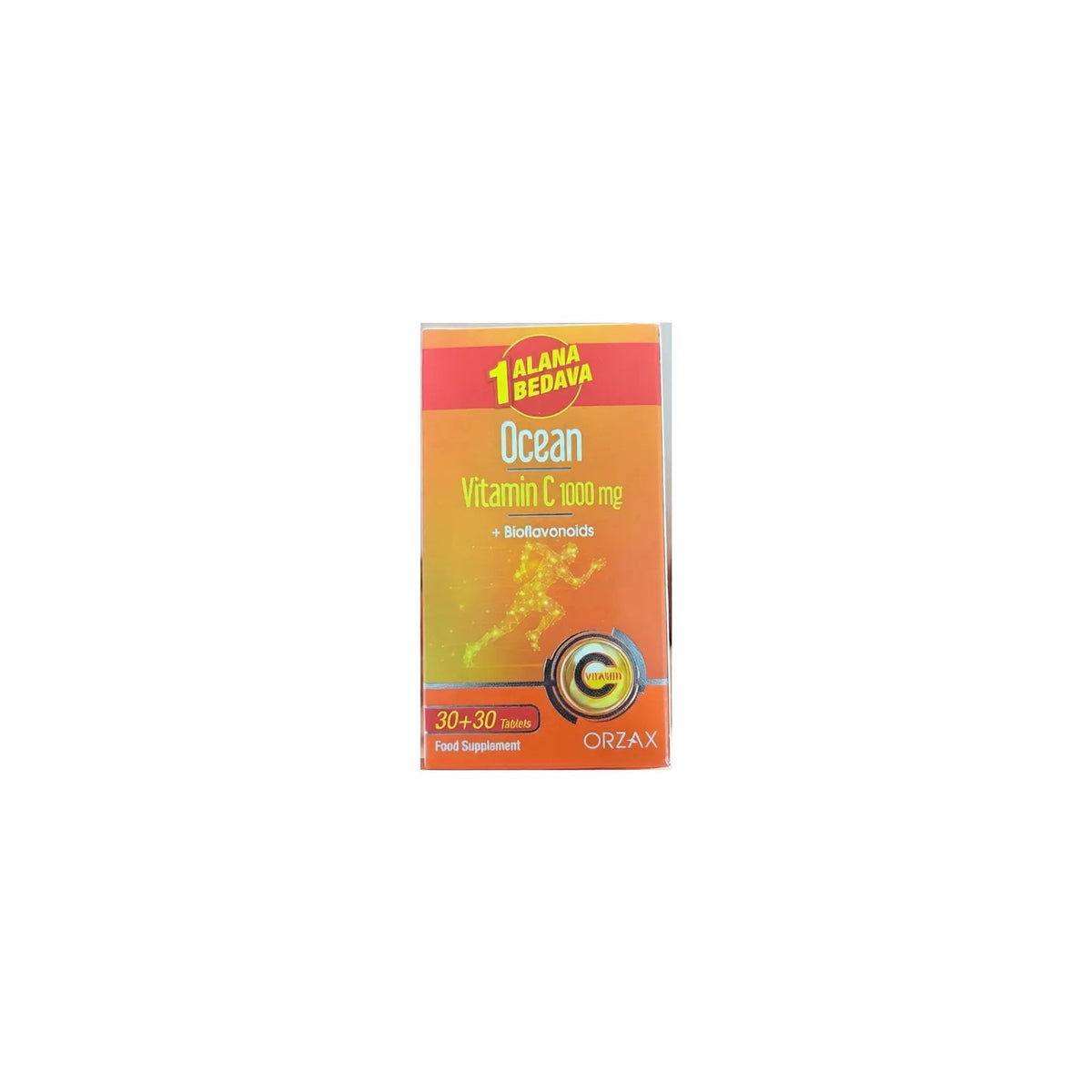 Orzax Ocean Vitamin C 1000 mg 30+30 Tablet 1 Alana 1 Bedava - MALLTURK