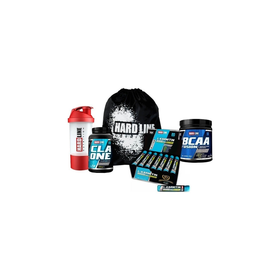 Hardline Nutrition Hardline BCAA Fusion 500g + L-Carnitine Matrix 3000mg + CLA One Combination - MALLTURK