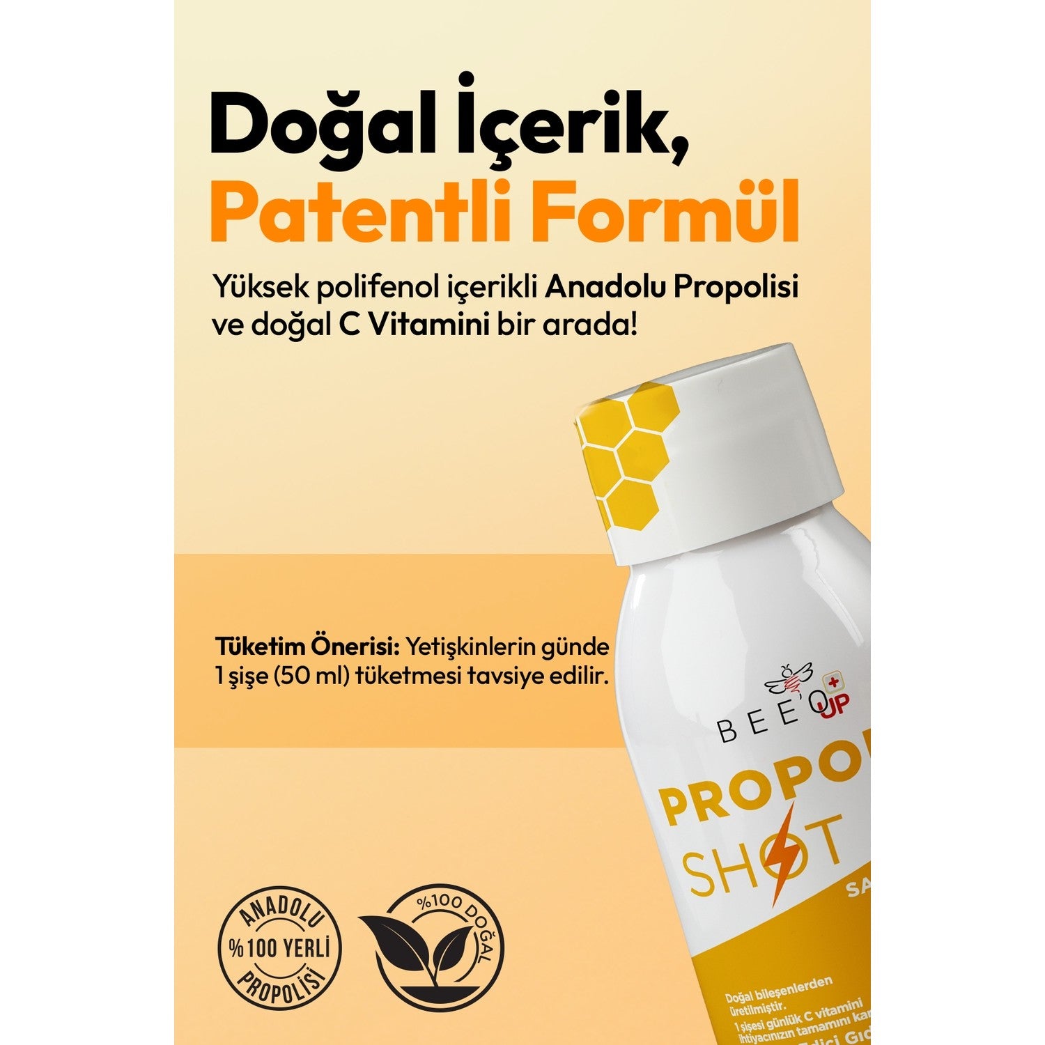 BEE'O Propolis Zinc D3+C Vitamin Shot 12 Pieces - MALLTURK