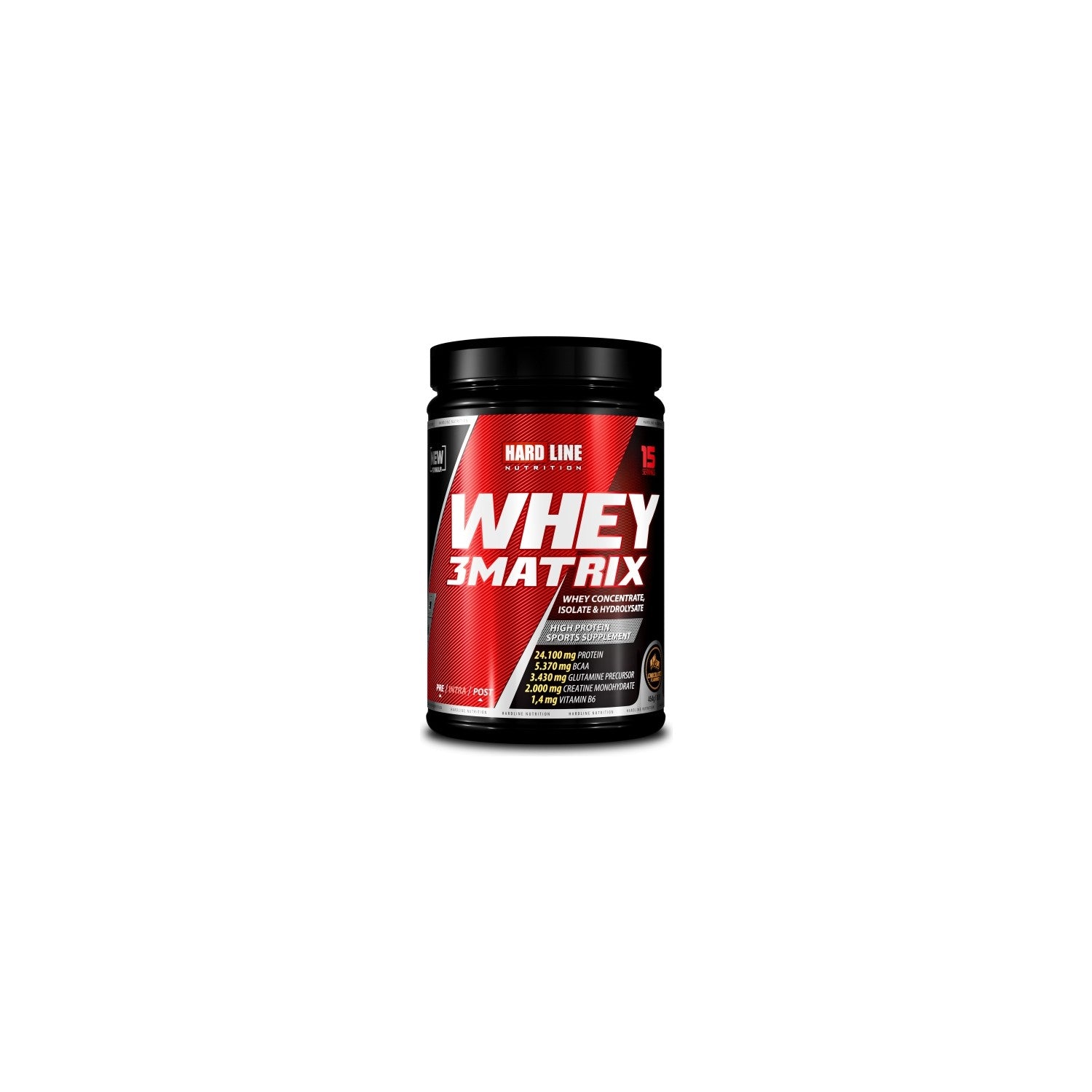 Hardline Nutrition Whey 3 Matrix Protein Powder Chocolate Flavored 454 gr - MALLTURK