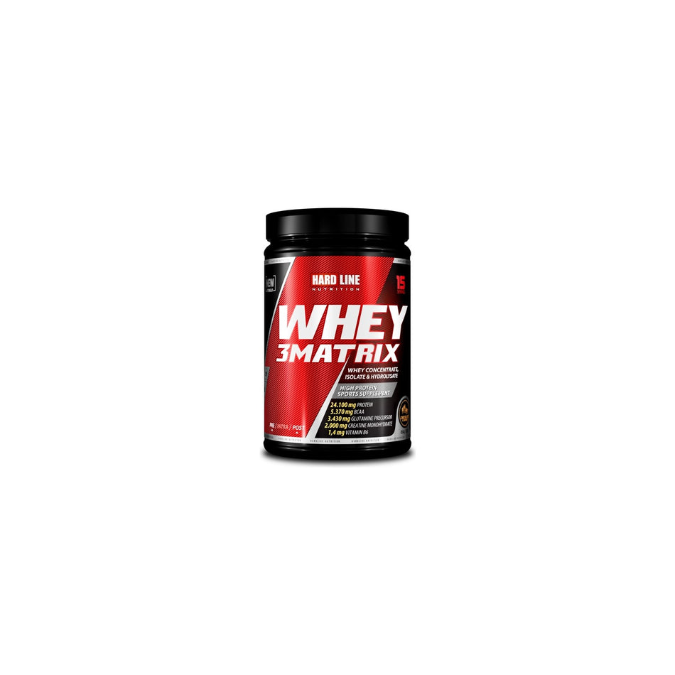 Hardline Nutrition Whey 3 Matrix Protein Powder Chocolate Flavored 454 gr - MALLTURK