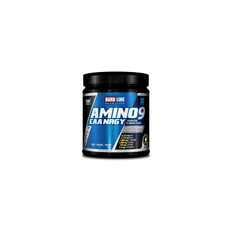 Hardline Nutrition Hardline Amino 9 EAA Nrgy 390 gr Green Apple & Lemon Flavored Amino Acid Powder - MALLTURK