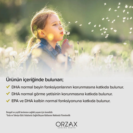 Orzax Ocean Omega 3 Fish Oil Surubu 150 ml Lemon Flavor Turkey Origin For Children - MALLTURK