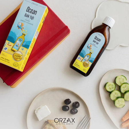 Orzax Ocean Omega 3 Fish Oil Surubu 150 ml Lemon Flavor Turkey Origin For Children - MALLTURK