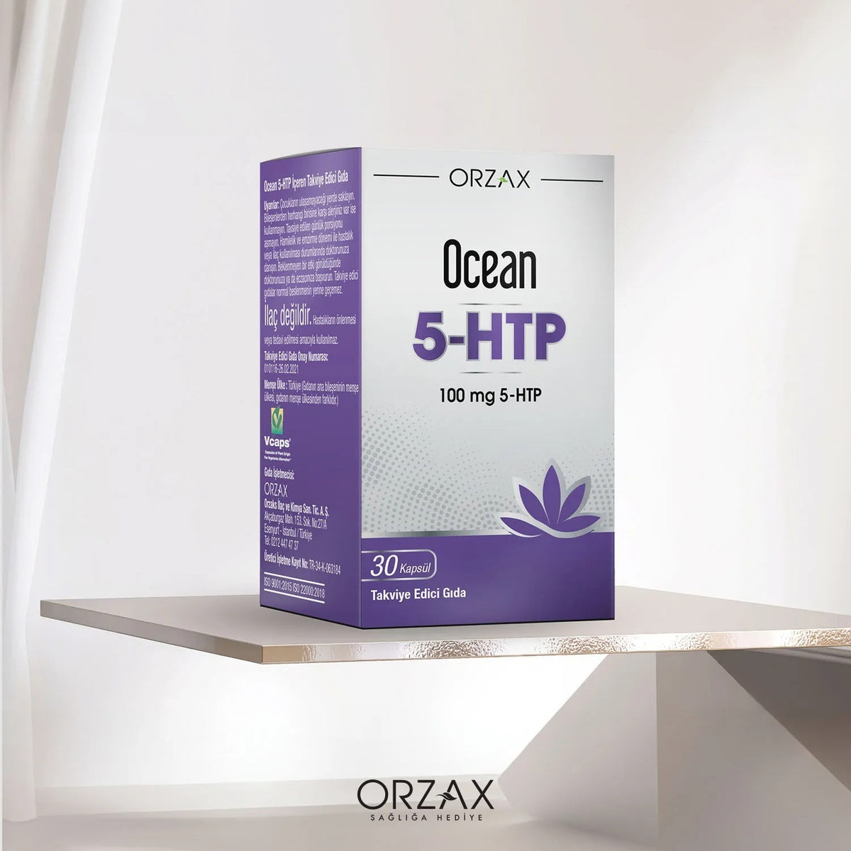 Orzax Ocean 5-HTP 100 mg 30 Capsule - MALLTURK