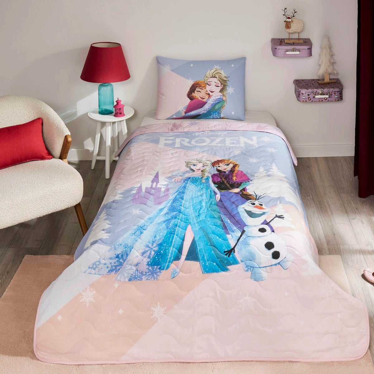 Tac Licensed Disney Frozen Winter Single Bedspread Set - MALLTURK