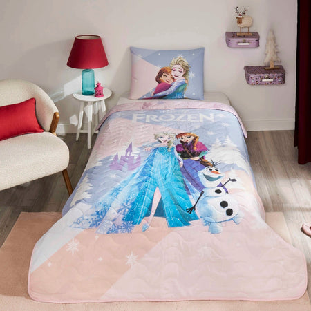 Tac Licensed Disney Frozen Winter Single Bedspread Set - MALLTURK