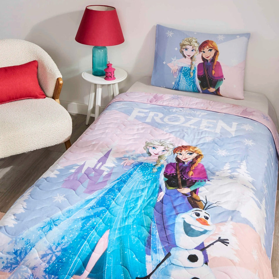 Tac Licensed Disney Frozen Winter Single Bedspread Set - MALLTURK