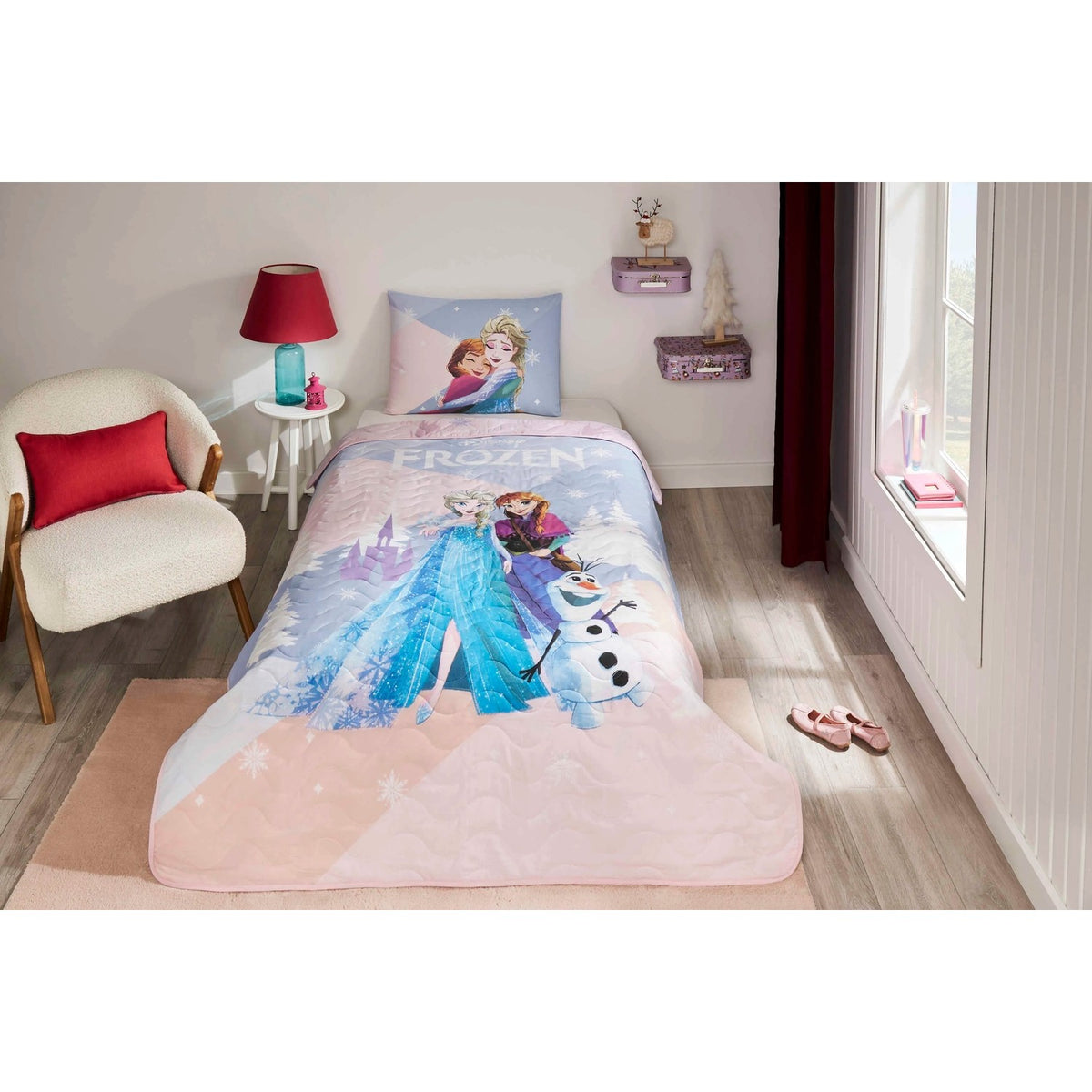 Tac Licensed Disney Frozen Winter Single Bedspread Set - MALLTURK