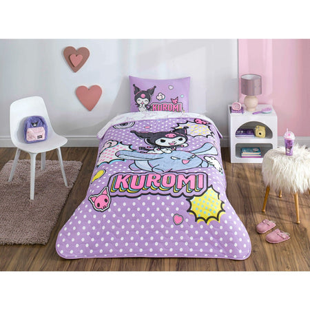 Tac Licensed Kuromi Smile Single Bedspread Set - MALLTURK