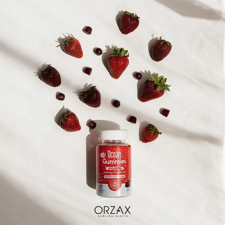 Orzax Ocean Gummies Iron Extra 60 Chewable Formu Iron with Dietary Supplement Turkey Origin - MALLTURK