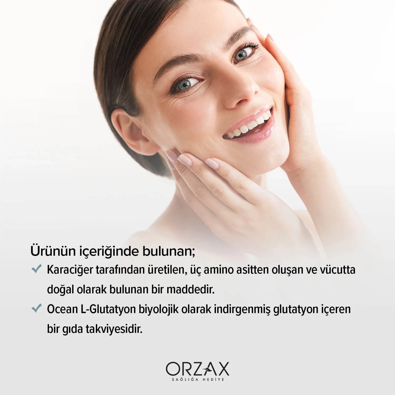 Orzax Ocean L-Glutatyon 250 mg 30 Tablet Dogal with Immune Support Destekli Dietary Supplement - MALLTURK