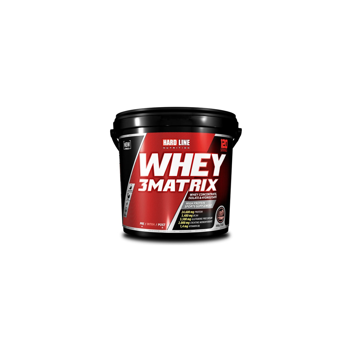 Hardline Nutrition Whey 3matrix Strawberry Flavored Protein Powder 3600 gr - MALLTURK