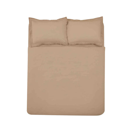 Karaca Home Helios %100 Cotton Double Duvet Cover Set Stone - MALLTURK