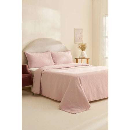Karaca Home Adelia Fistolu Double Bedspread Set Powder Pink - MALLTURK
