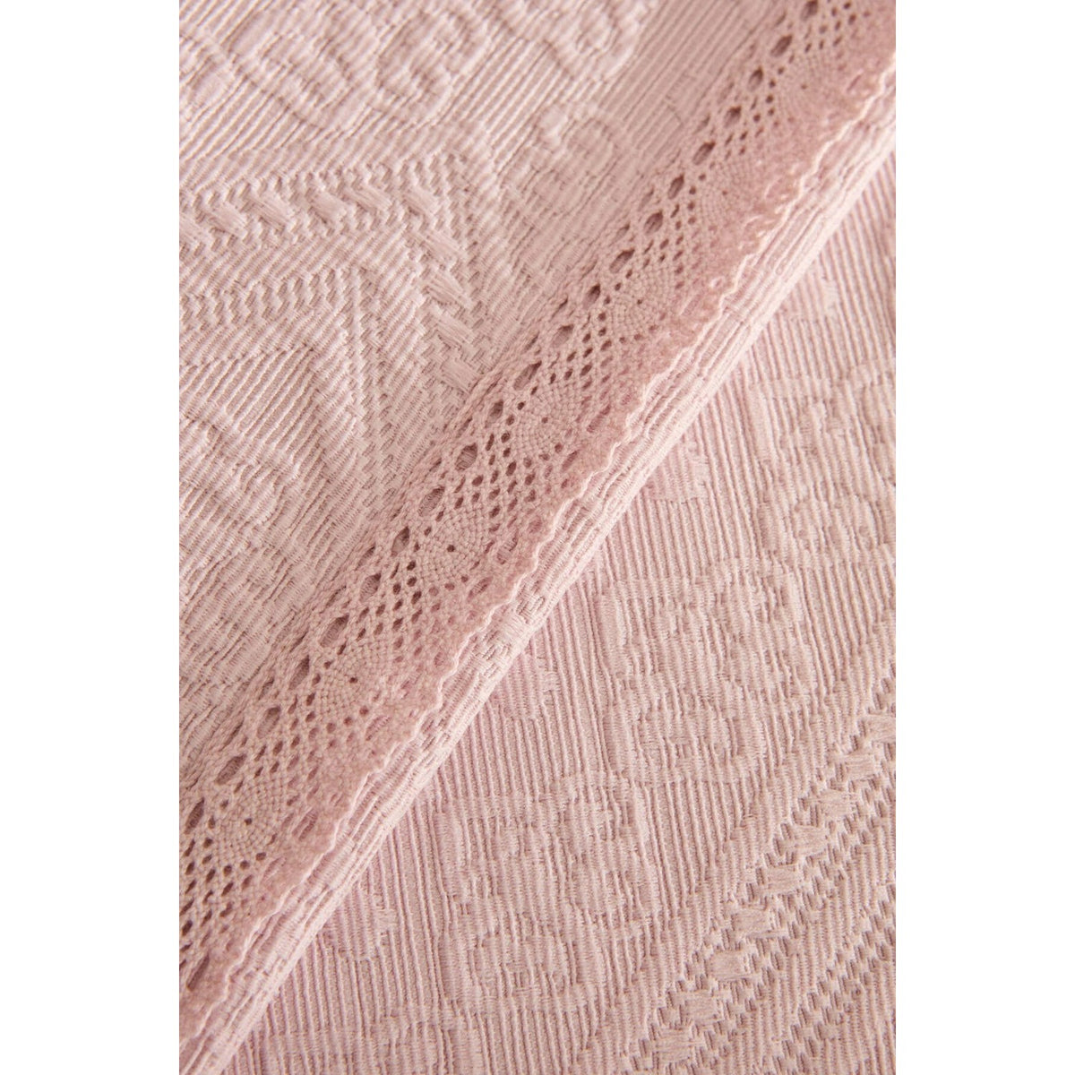 Karaca Home Adelia Fistolu Double Bedspread Set Powder Pink - MALLTURK