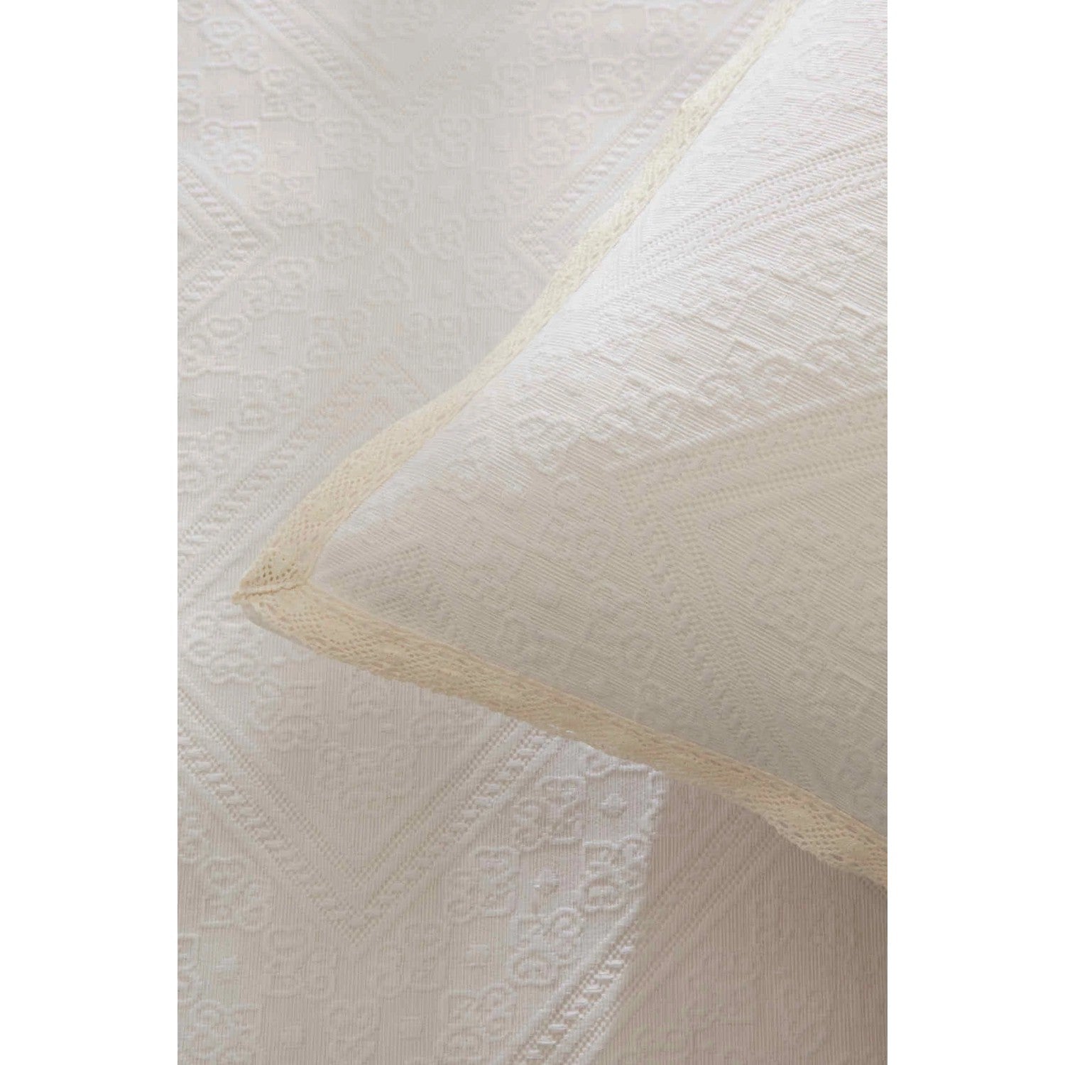 Karaca Home Adelia Frilled Double Bedspread Set White - MALLTURK