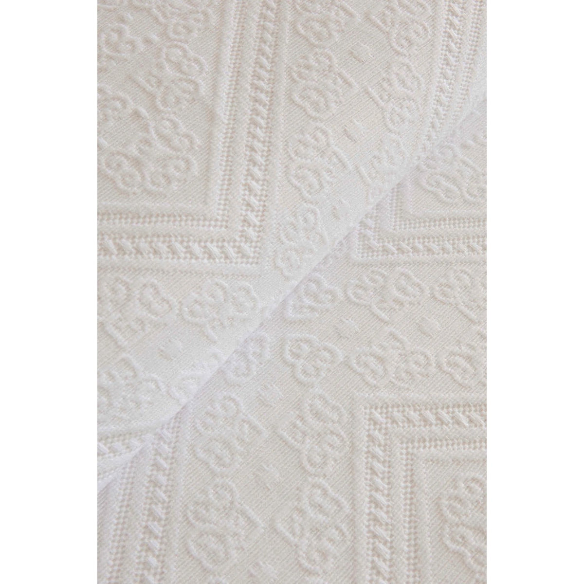 Karaca Home Adelia Frilled Double Bedspread Set White - MALLTURK