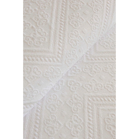 Karaca Home Adelia Frilled Double Bedspread Set White - MALLTURK