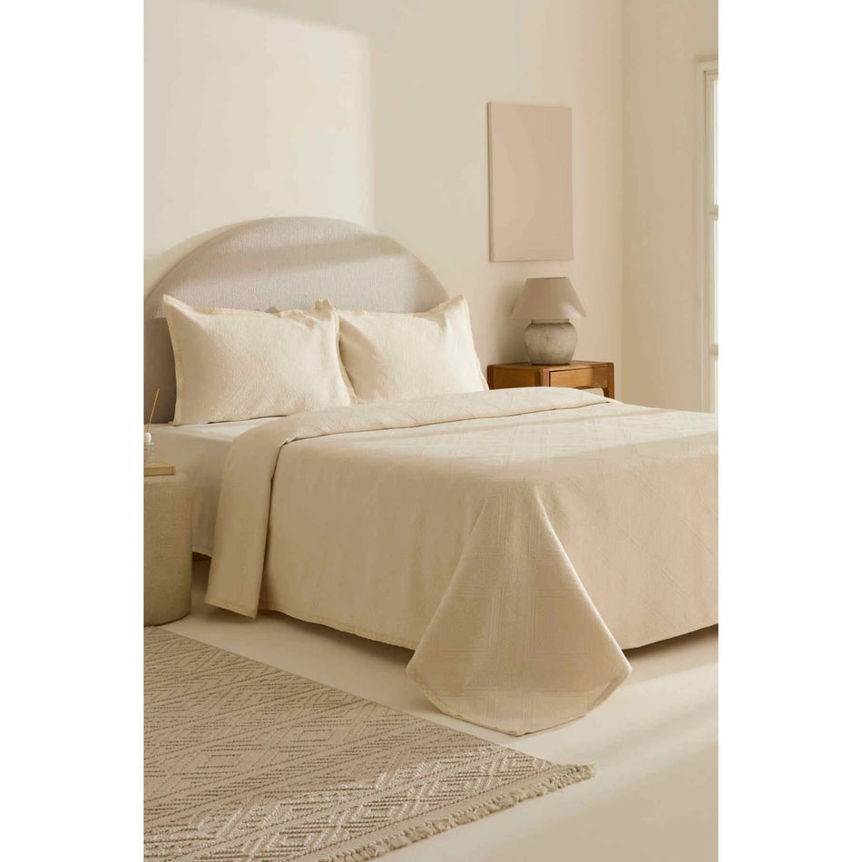 Karaca Home Adelia Fistolu Double Bedspread Set Natural - MALLTURK