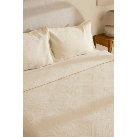 Karaca Home Adelia Fistolu Double Bedspread Set Natural - MALLTURK