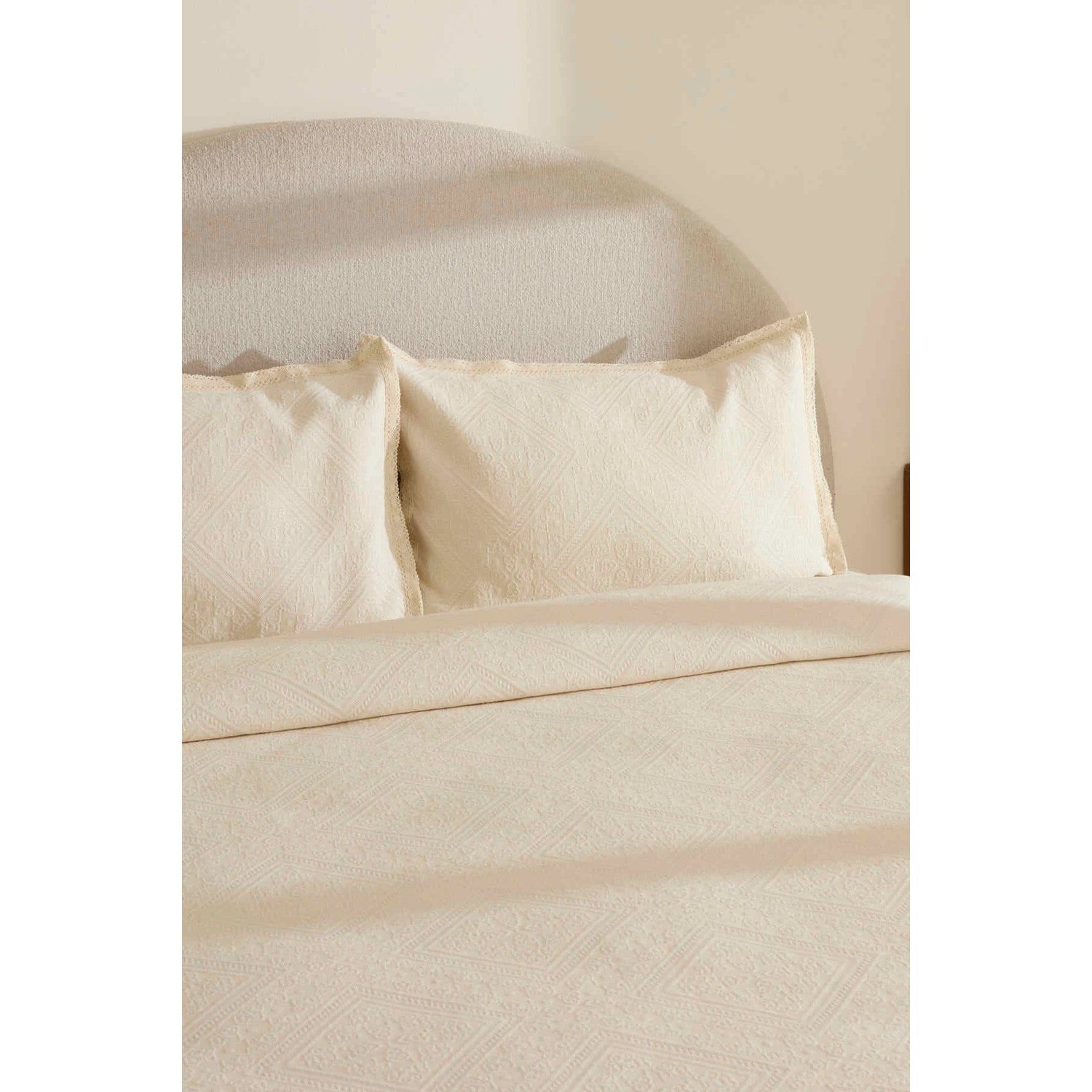 Karaca Home Adelia Fistolu Double Bedspread Set Natural - MALLTURK