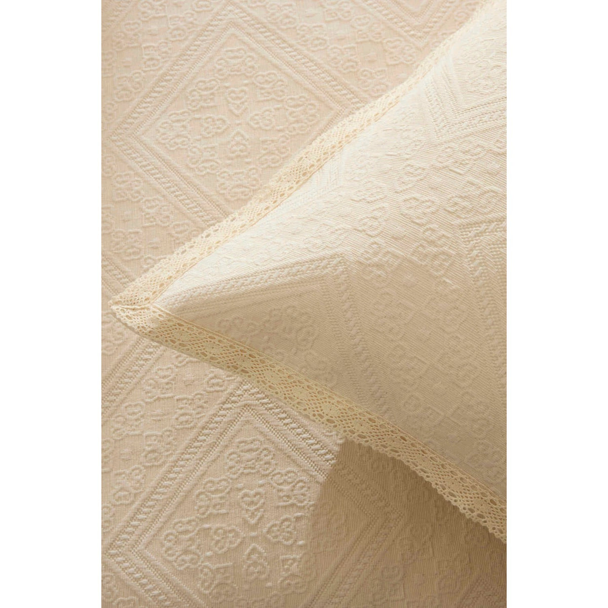 Karaca Home Adelia Fistolu Double Bedspread Set Natural - MALLTURK