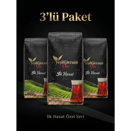Yesil Giresun tea Ilk Hasat Mayis tea 1.000 g x 3 pack - MALLTURK