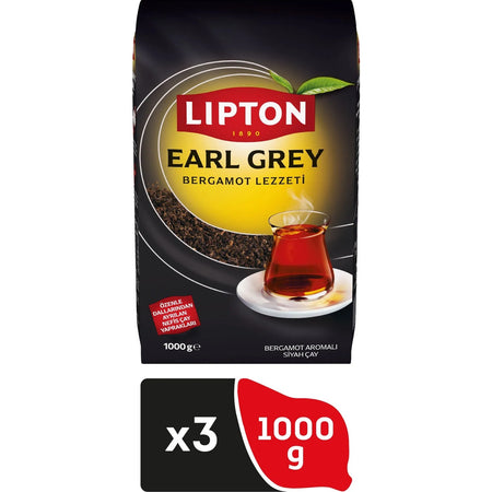 Lipton Earl Grey loose leaf black tea 3 kg Sri Lanka Menseli premium quality special blend, Yogun bergamot flavored - MALLTURK