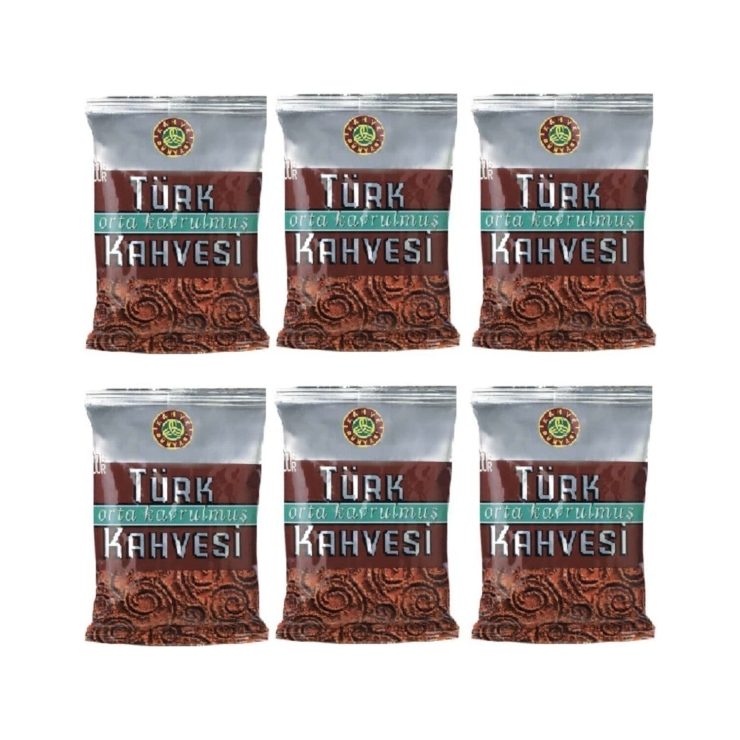 Coffee World Medium Roast Turkish Coffee 100 gr 6-Pack Freshly Ground Delicious Aroma - MALLTURK