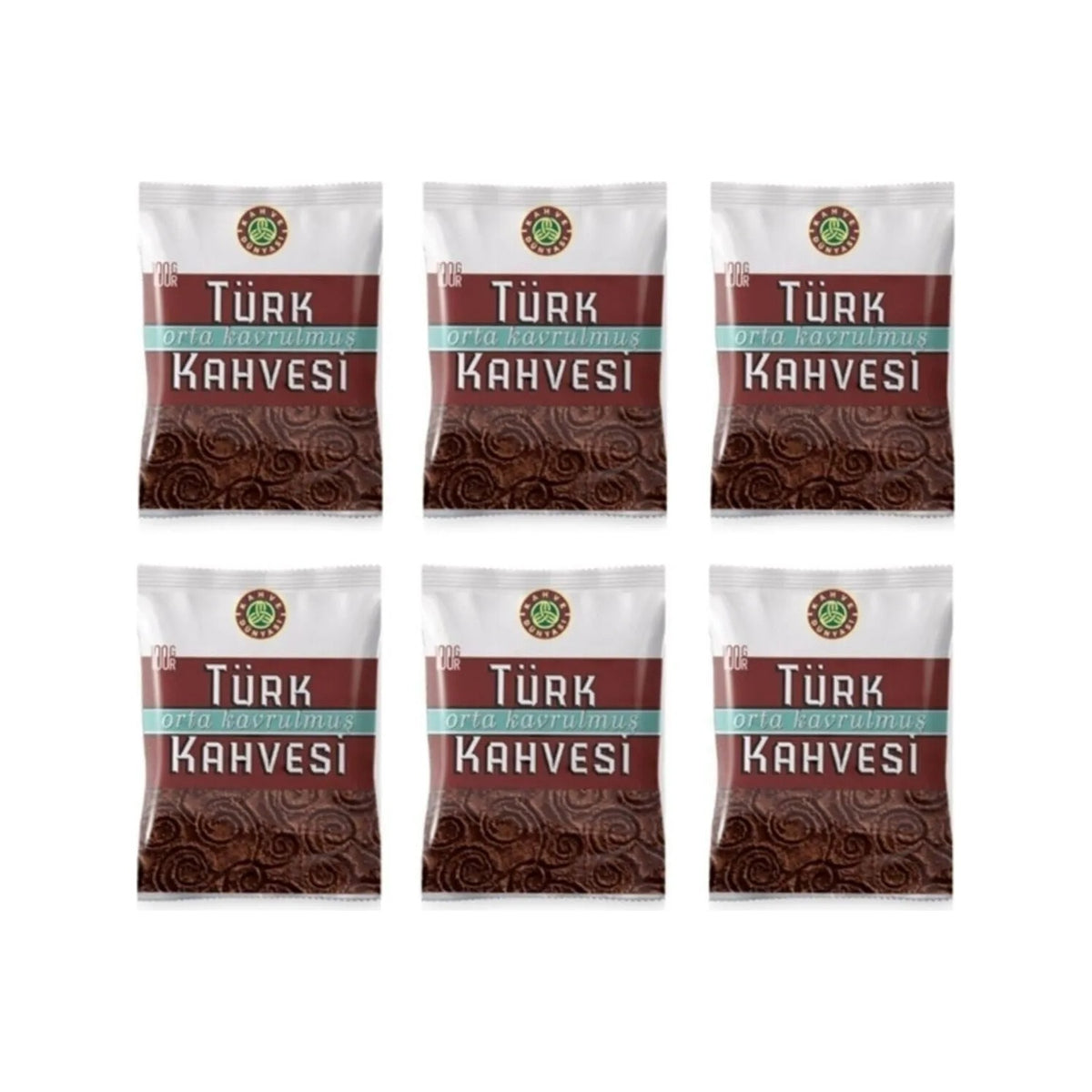 Coffee World Medium Roast Turkish Coffee 100 gr 6-Pack Freshly Ground Delicious Aroma - MALLTURK