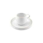 Karaca Sunset 12-Piece White Porcelain Turkish Coffee Cup Set for 6